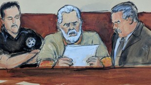 Gerichtszeichnung von Ismael „El Mayo“ Zambada im New Yorker Gericht. 