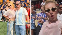 Das Skitraumpaar ließ sich das Finale der Fußball-WM nicht entgehen.
