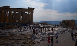 Bei der Akropolis in Athen kam es zu dem Messerangriff.