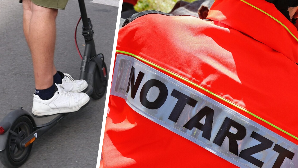 Am Weg ins Strandbad - Bursche ohne Helm mit E-Scooter schwer gestürzt