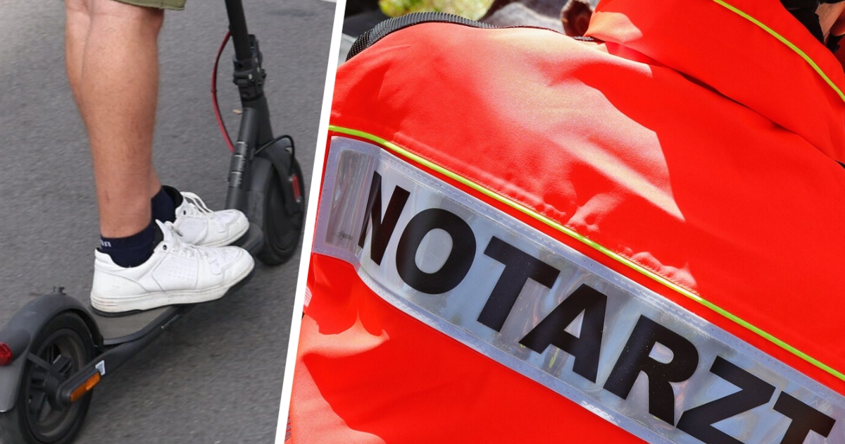 Mann (32) bei Sturz mit E-Scooter schwer verletzt