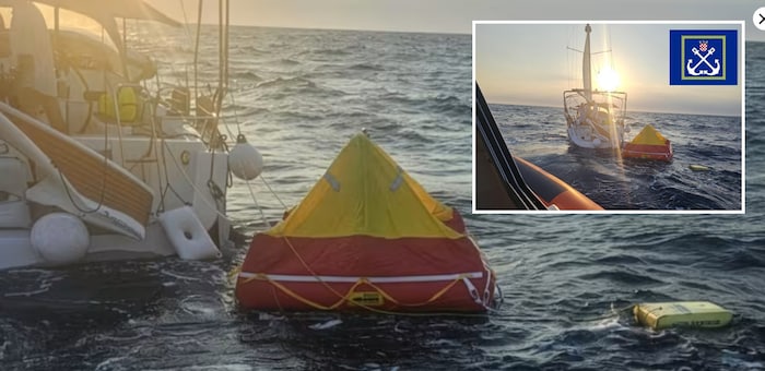 Nahe Unije geriet südlich von Kap Kamenjak eine Segeljacht mit österreichischer Besatzung in ...