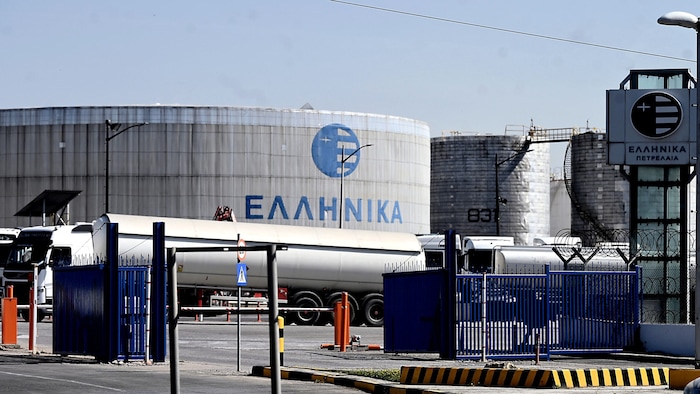 Eine griechische Erdölraffinerie in Thessaloniki