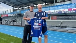 Angelo Gattermayer mit TSV-Trainer Markus Schopp