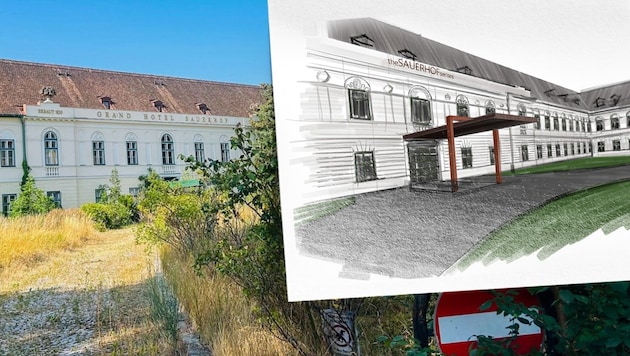 Ziel des neuen Sauerhofs: So viel wie möglich soll vom denkmalgeschützten Grandhotel erhalten ...
