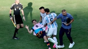Schlechte Verlierer: Die argentinischen Spieler sorgten nach dem WM-Finale für einen Eklat. 