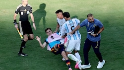 Schlechte Verlierer: Die argentinischen Spieler sorgten nach dem WM-Finale für einen Eklat.