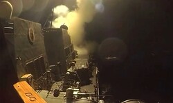Auf diesem Bild ist der Abschuss von US-Raketen auf iranische Ziele zu sehen.