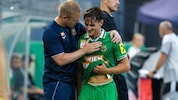 Trainer Johannes Hoff Thorup (li.) und Moritz Oswald.