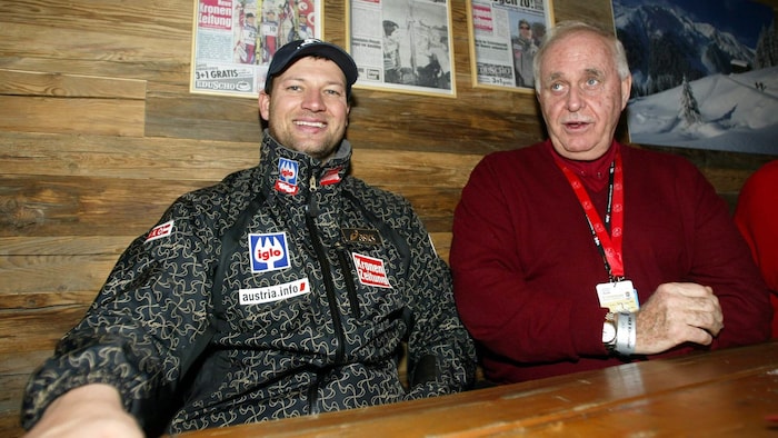 Kuhn im „Krone“-Weltcup-Haus mit Stephan Eberharter