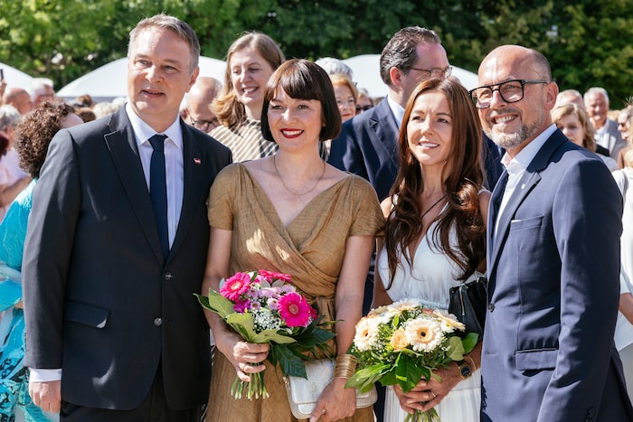 Andreas Babler mit Karin Blum, Michael Ritsch mit Elena Lazarchuk