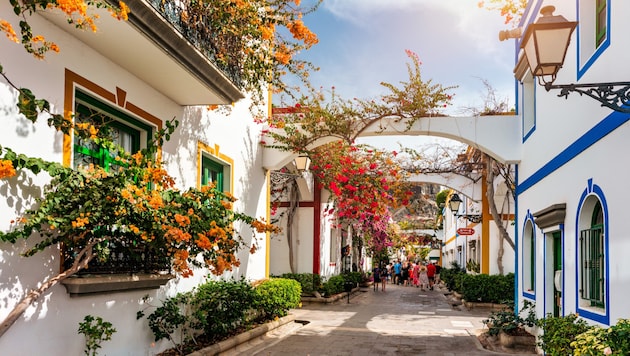 Der malerische Hafenort Puerto de Mogán.