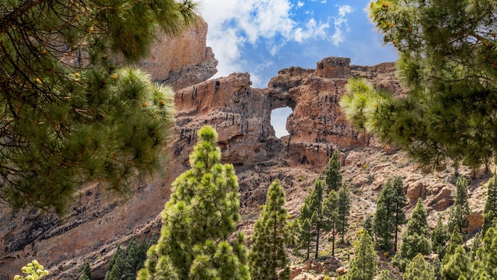 Der Felsen „Ventana del Nublo“.