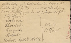 Ein Brief von Emma Fridezko an ihren Bruder Karl Kraus vom Jänner 1920. Inhalt: Lebensmittel, ...
