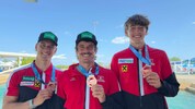 Bronze-Jungs: Oschmautz, Leitner und Steinbrenner (v. li.)