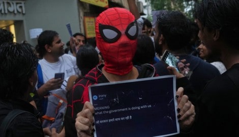Anti-Regierungs-Protest in Mumbai