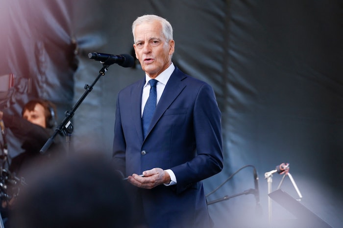 Ministerpräsident Jonas Gahr Støre bei der Gedenkveranstaltung