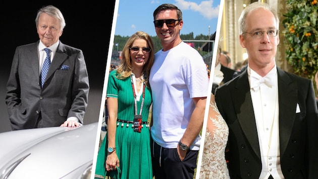 Auf Platz eins liegt unangefochten Red-Bull-Erbe Mark Mateschitz, dahinter die Familie Porsche & ...