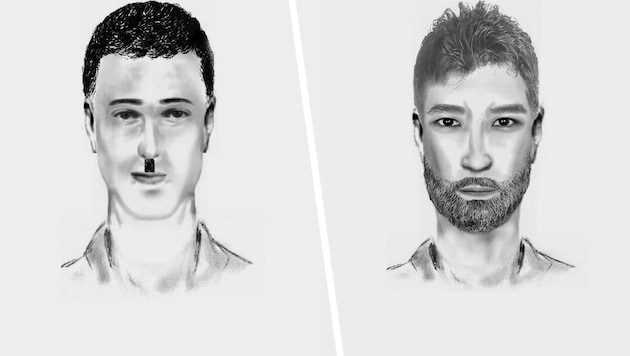 Die Polizei sucht nach diesen beiden Männern.