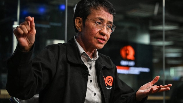 Die philippinische Journalistin Maria Ressa fordert internationale Regeln, die Künstliche ...