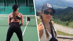 Fitness statt Faulenzen: Jessica Alba macht Tirol unsicher – mit Wanderschuhen, Tennisschläger ...