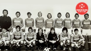 Trainer Dolfi Blutsch (l. h.) führte Lienz 1975 bis in das Cup-Semifinale.