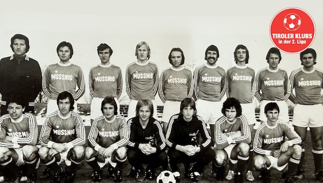 Trainer Dolfi Blutsch (l. h.) führte Lienz 1975 bis in das Cup-Semifinale.