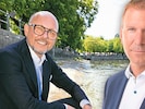 Der Bregenzer Stadtchef Michael Ritsch (li.) beklagt den niedrigsten Wasserstand des Bodensees ...