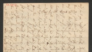 Der Brief Joseph Christian von Zedlitz wartet noch immer auf Transkription – wie viele hundert ...