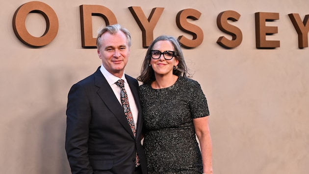 Christopher Nolan mit seiner Frau Emma Thomas bei der New Yorker Premiere seines neuen ...