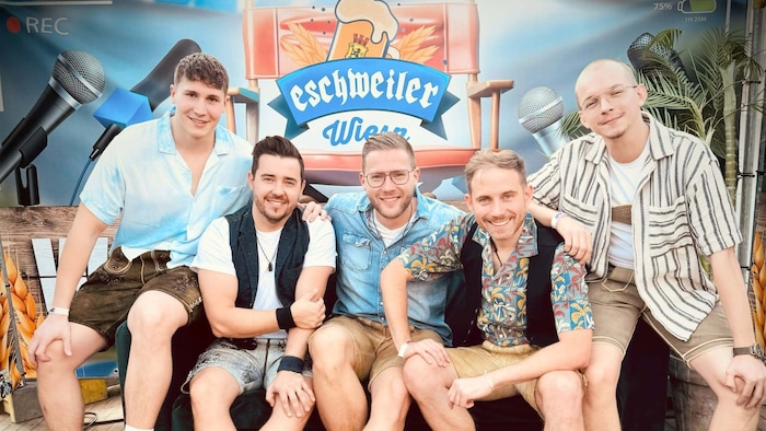 Die Grabenland Buam sorgen in Mogersdorf für gute Stimmung.