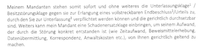 Betroffene sollen zahlen, um eine Klage zu vermeiden.