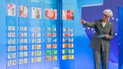 Christine Lagarde, Präsidentin der Europäischen Zentralbank (EZB), präsentierte am Donnerstag ...