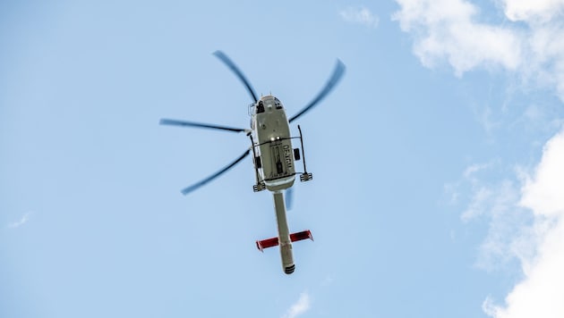 Die beiden verletzten Alpinisten mussten mit dem Rettungshubschrauber geborgen werden.