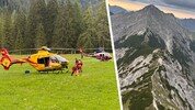 Im Bereich der Montscheinspitze im Karwendel kam es zum Unglück. Die Leiche wurde mit dem ...