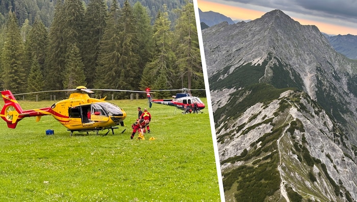 Im Bereich der Montscheinspitze im Karwendel kam es zum Unglück. Die Leiche wurde mit dem ...
