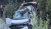 Das Fahrzeug wurde schwer beschädigt.