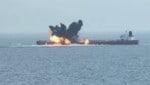 Wie im Jahr 2024 (Bild) griff die Houthi-Miliz auch jetzt Öltanker im Roten Meer an. Die von der ...