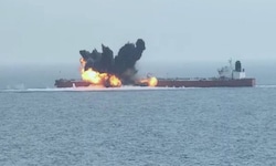 Wie im Jahr 2024 (Bild) griff die Houthi-Miliz auch jetzt Öltanker im Roten Meer an. Die von der ...