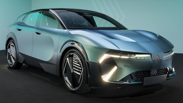 Der Renault Embleme hat einen 90% kleineren CO2-Fußabdruck als ein vergleichbares ...
