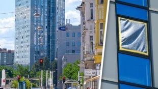 Im High Five Tower am Bulgariplatz in Linz zerbrechen die Fenster.