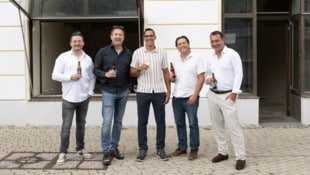Matthias Hübsch, Heinz Past, Noah Mosser, „Friedi“ Lechner und Christian Lutz freuen sich auf ...