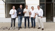 Matthias Hübsch, Heinz Past, Noah Mosser, „Friedi“ Lechner und Christian Lutz freuen sich auf ...