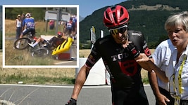 Schrecksekunde bei der Tour de France um Marco Haller. 