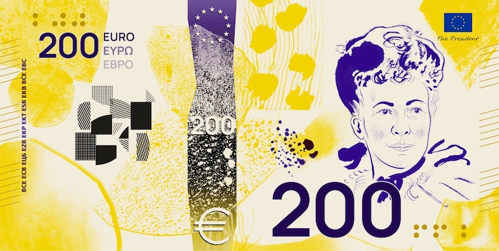 200-Euro-Schein: Bertha von Suttner (österreichische Schriftstellerin und ...