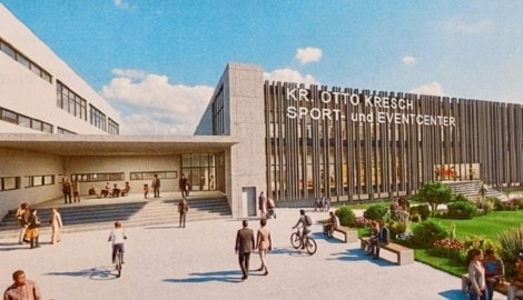 Ein 2-Millionen-Geschenk für die Stadt – so soll der Sport- und Eventcenter aussehen.