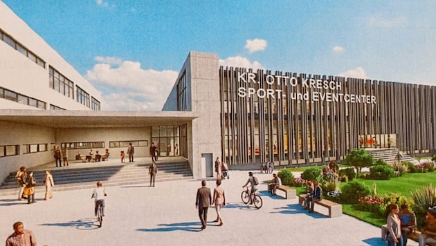 Ein 2-Millionen-Geschenk für die Stadt – so soll der Sport- und Eventcenter aussehen.
