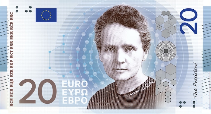 20-Euro-Schein: Marie Curie (polnisch-französische Physikerin und Chemikerin)