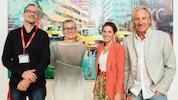 Organisator Christopher Lane, Ulrike Scholda, Leiterin der Abteilung Kultur und Museen der Stadt ...