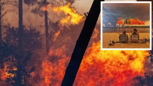Hitze, Trockenheit und starker Wind machen Europas Wälder derzeit zum Pulverfass. Rechts oben: ...